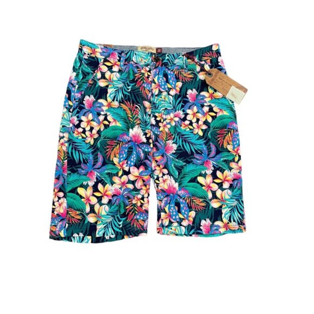 NWT HUDSON & BARROW TROPICAL‎ SHORTS 32